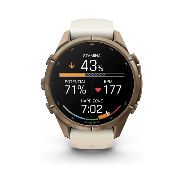 Смарт-годинник Garmin Fenix 9 Pro 43mm Autumn Gold Titanium with Cream Silicone Band 010-04335-26 010-04335-26 фото
