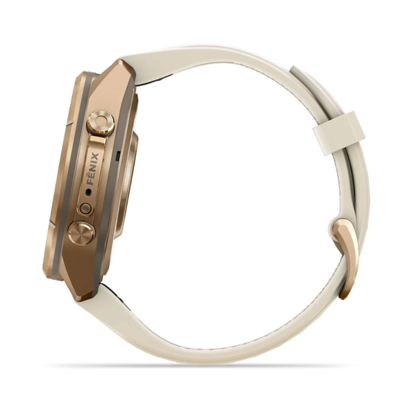Смарт-годинник Garmin Fenix 9 Pro 43mm Autumn Gold Titanium with Cream Silicone Band 010-04335-26 010-04335-26 фото