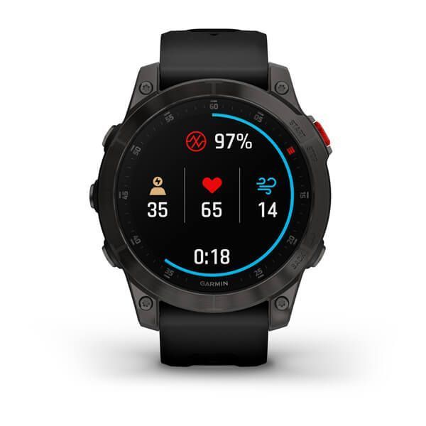 Смарт-годинник Garmin Epix 2 Sapphire Black/Carbon Gray DLC Titanium with silicone band 010-02582-11 010-02582-11 фото