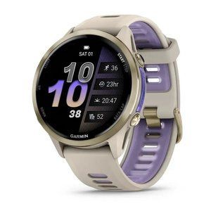 Смарт-годинник Garmin Forerunner 970 Soft Gold Titanium w. French Gray C. and French Gray/T. Indigo Band (010-02969-12) 010-02969-12 фото