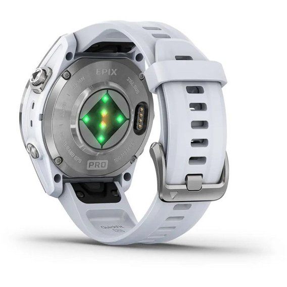 Смарт-часы Garmin epix Pro Gen 2 – Standard Edition 42 mm Silver with Whitestone Band 010-02802-01 010-02802-01 фото