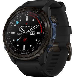 Смарт-часы Garmin Descent Mk3i 51 мм Carbon Grey DLC Titanium with Black Silicone Band 010-02752-11 010-02752-11 фото