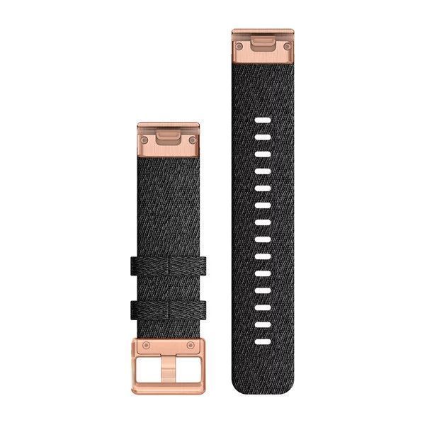 Ремешок QuickFit 20mm Heathered black nylon rose gold hardware 010-12874-00 010-12874-00 фото
