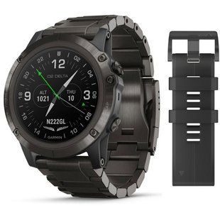 Смарт-часы Garmin D2 Delta SapphCarbon Gray DLC Ti w/DLC Ti BandGPSEMEA 010-01989-31 010-01989-31 фото