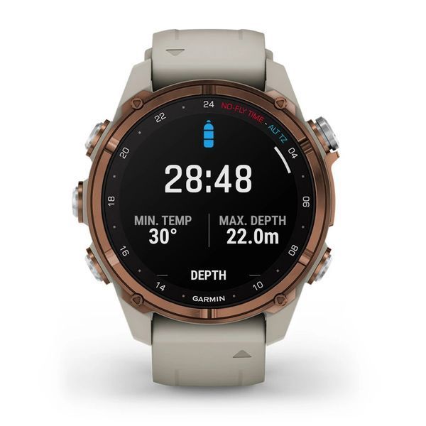 Годинник-навігатор Garmin Descent Mk3i 43 мм Bronze Titanium with French Grey Silicone Band 010-02753-14 010-02753-14 фото