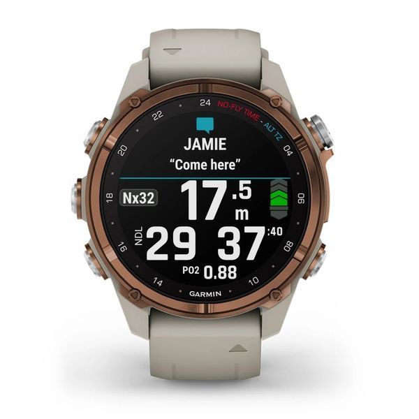 Годинник-навігатор Garmin Descent Mk3i 43 мм Bronze Titanium with French Grey Silicone Band 010-02753-14 010-02753-14 фото