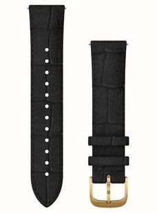 Ремешок Garmin Quick Release 20mm Gold Black Leather Band 010-12924-22 010-12924-22 фото