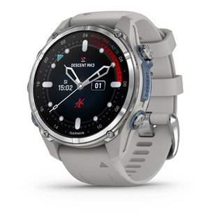 Смарт-годинник Garmin Descent Mk3 (43мм) Stainless Steel with Fog Gray з силіконовим ремінцем 010-02753-04 010-02753-04 фото