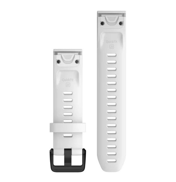 Ремінець QuickFit 20mm White silicone black hardware 010-12865-00 010-12865-00 фото