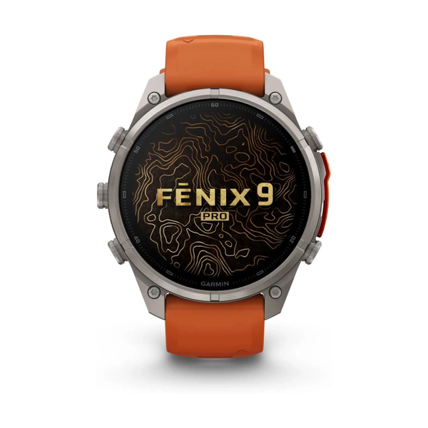 Смарт-годинник Garmin Fenix 9 Pro 51mm LTE Titanium with Autumn Orange/Orange Silicone Band 010-04337-01 010-04337-01 фото