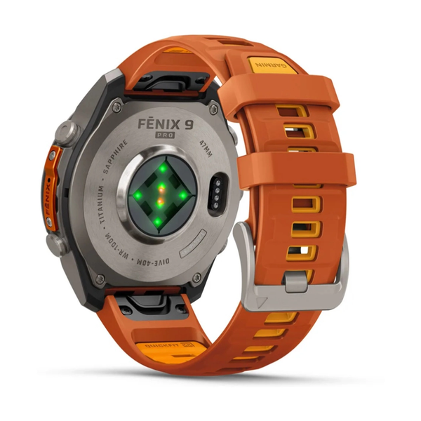Смарт-годинник Garmin Fenix 9 Pro 51mm LTE Titanium with Autumn Orange/Orange Silicone Band 010-04337-01 010-04337-01 фото