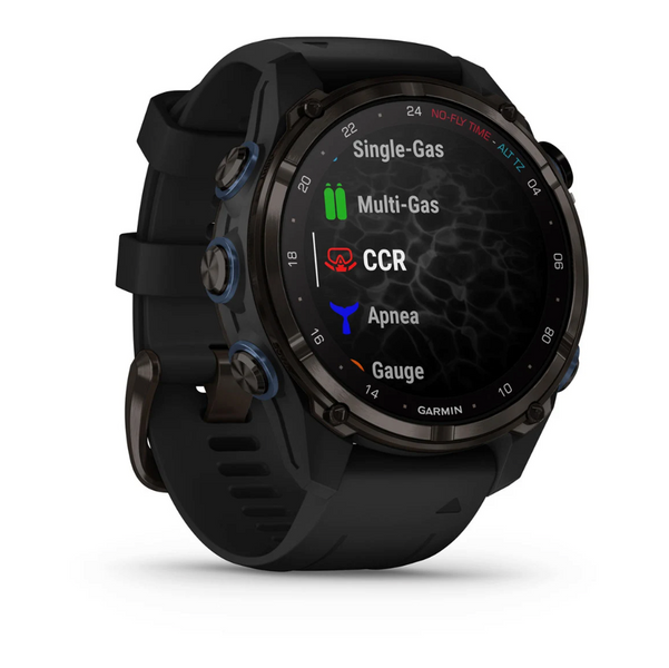 Смарт-годинник Garmin Descent Mk3i (43мм) Carbon Gray DLC Titanium з чорним силіконовим ремінцем 010-02753-11 010-02753-11 фото