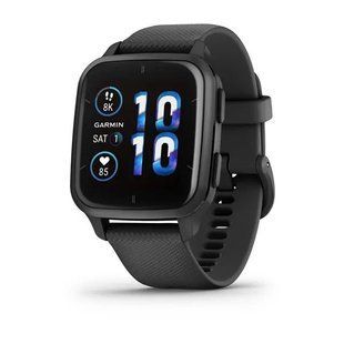 Смарт-часы Garmin Venu Sq 2 Music Edition Slate Aluminum Bezel with Black Case and Silicone Band 010-02700-10 010-02700-10 фото