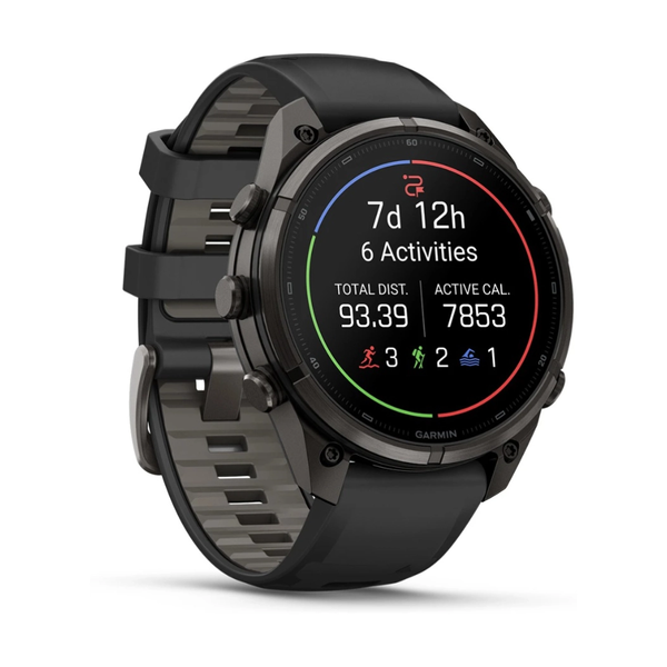 Смарт-годинник Garmin Fenix 9 Pro 51mm LTE Carbon Gray DLC Titanium with Black Silicone Band 010-04337-11 010-04337-11 фото