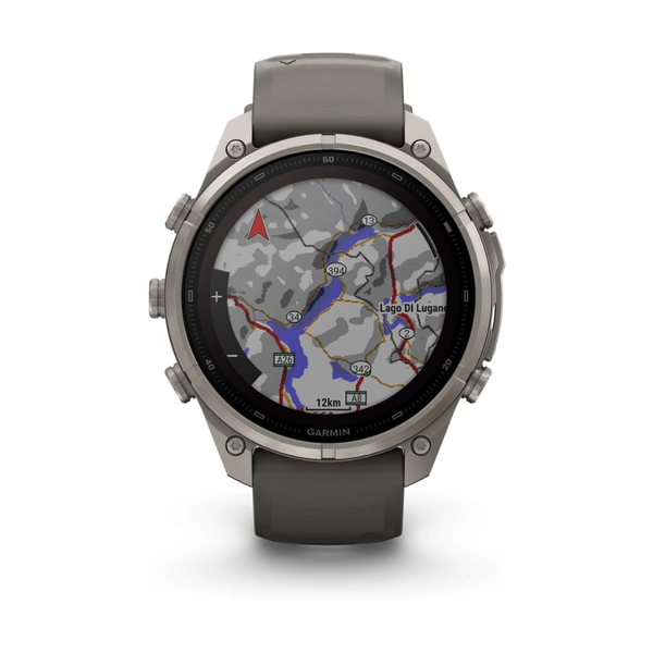 Смарт-годинник Garmin Fenix 9 Pro 51mm LTE Solar Titanium with Pebble Gray/Gray Silicone Band 010-04339-01 010-04339-01 фото