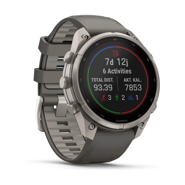 Смарт-годинник Garmin Fenix 9 Pro 51mm LTE Solar Titanium with Pebble Gray/Gray Silicone Band 010-04339-01 010-04339-01 фото