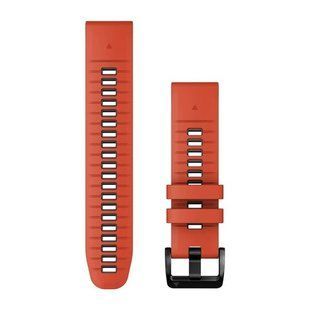 Ремінець QuickFit 22mm Watch Bands Flame Red/Graphite Silicone 010-13280-04 010-13280-04 фото