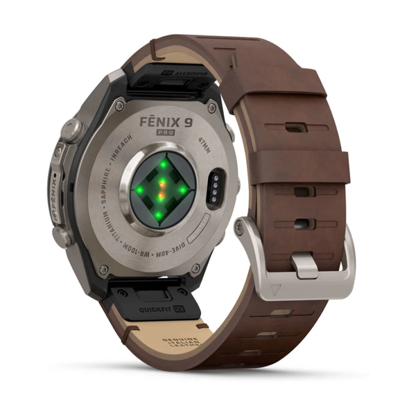 Смарт-годинник Garmin Fenix 9 Pro 51mm LTE Titanium with Walnut Leather Band 010-04337-41 010-04337-41 фото