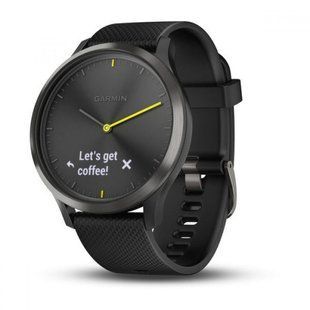 Смарт-часы Garmin Vivomove HR E EU Sport Black-Black L 010-01850-21 010-01850-21 фото