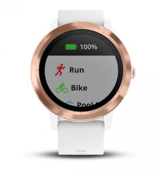 Смарт-годинник Garmin vivoactive 3 E.EU White/Rose Gold Silicone 010-01769-07 010-01769-07 фото