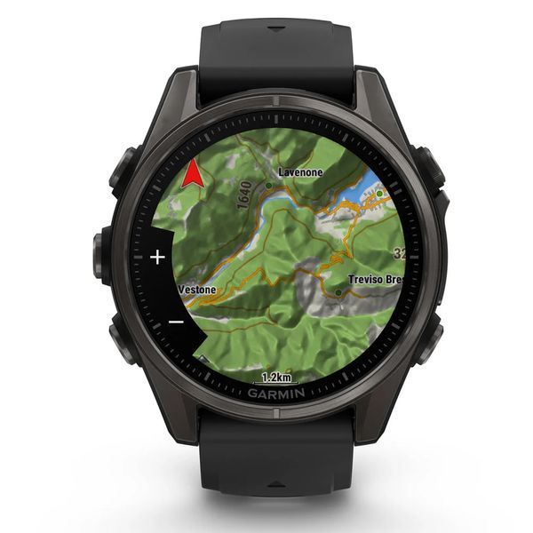 Смарт-часы Garmin Fenix 8 43mm AMOLED Sapphire Carbon Gray DLC Tit. w. Black/Pebble Gray S. Band (010-02903-21) 010-02903-21 фото