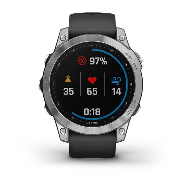 Смарт-часы Garmin Fenix 7 Silver with Graphite Band 010-02540-01 010-02540-01 фото