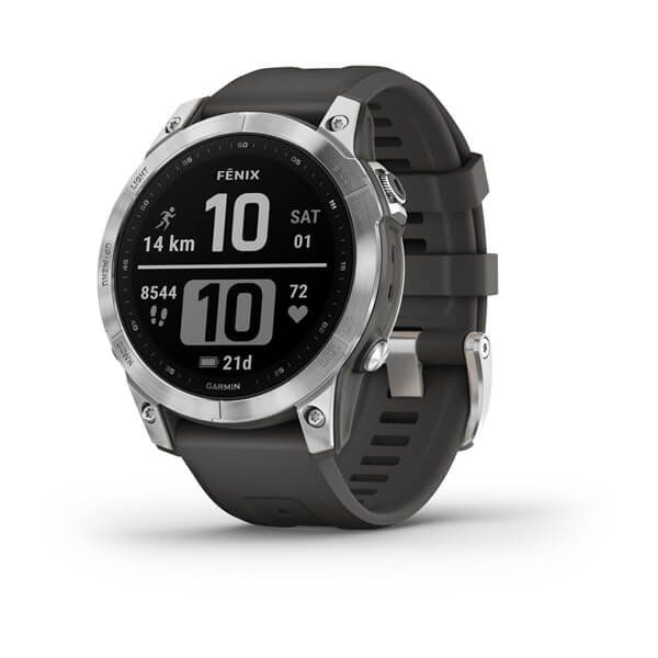 Смарт-годинник Garmin Fenix 7 Silver with Graphite Band 010-02540-01 010-02540-01 фото