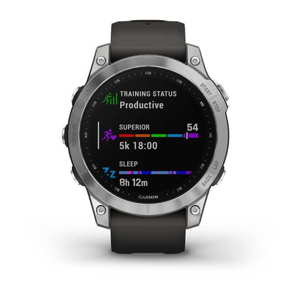 Смарт-годинник Garmin Fenix 7 Silver with Graphite Band 010-02540-01 010-02540-01 фото