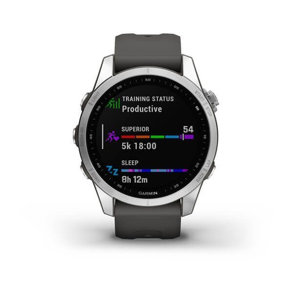 Смарт-часы Garmin Fenix 7S Silver with Graphite Band 010-02539-01 010-02539-01 фото