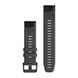 Ремінець QuickFit 22mm Watch Bands Slate grey silicone black hardware 010-12863-22 010-12863-22 фото 2