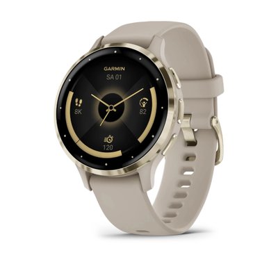 Смарт-часы Venu 3S Soft Gold Stainless Steel Bezel with French Gray Case and Silicone Band 010-02785-02 010-02785-02 фото