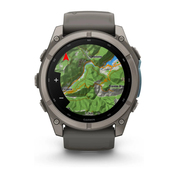 Смарт-годинник Garmin Fenix 9 AMOLED 43mm Sapphire Titanium with Pebble Grey Silicone Band 010-04761-11 010-04761-11 фото