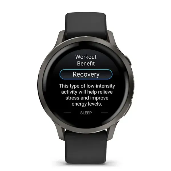 Смарт-годинник Garmin Venu 4 41 mm Slate bezel with black silicone band 010-03013-02 010-03013-02 фото
