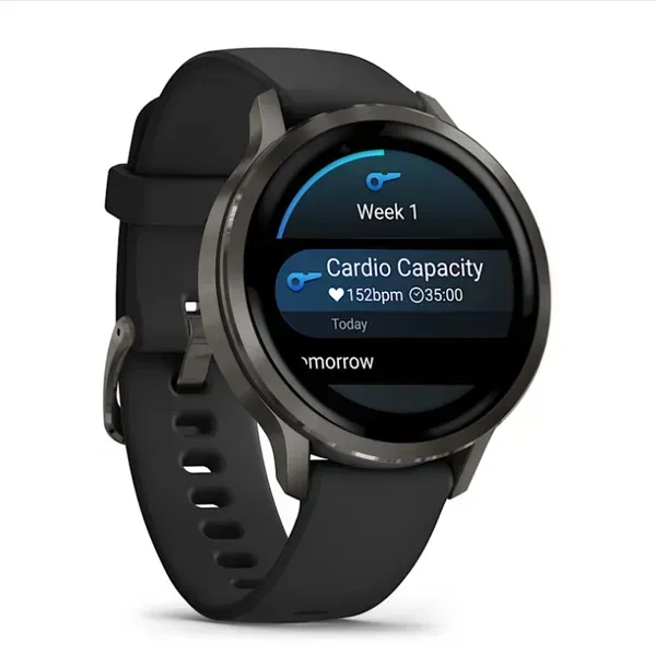 Смарт-годинник Garmin Venu 4 41 mm Slate bezel with black silicone band 010-03013-02 010-03013-02 фото