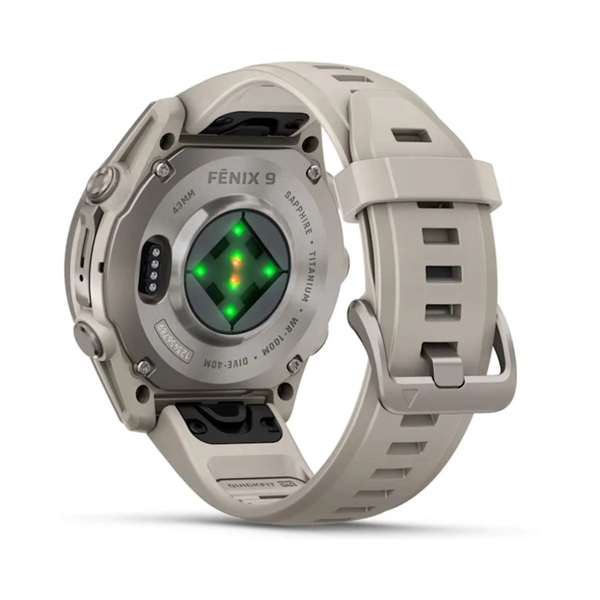 Смарт-годинник Garmin Fenix 9 AMOLED 43mm Sapphire Titanium with Fog Grey Silicone Band 010-04761-01 010-04761-01 фото