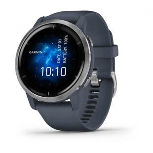 Смарт-часы Garmin Venu 2 Silver Bezel with Granite Blue Case and Silicone Band 010-02430-10 010-02430-10 фото