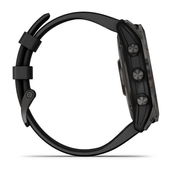 Смарт-годинник Garmin Fenix 7X Sapphire Solar Carbon Gray DLC Titanium with Black Band 010-02541-11 010-02541-15 фото