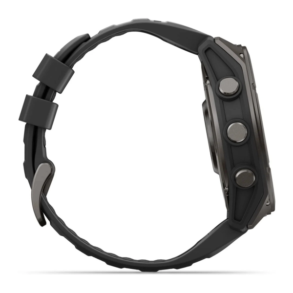 Смарт-годинник Garmin Fenix 9 AMOLED 47mm Sapphire Carbon Grey DLC Titanium with Black Silicone Band 010-04762-11 010-04762-11 фото