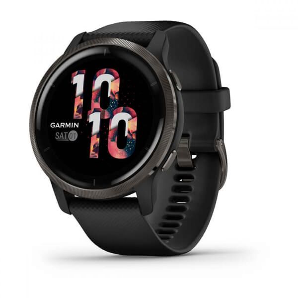 Смарт-годинник Garmin Venu 2 Slate Bezel with Black Case and Silicone Band 010-02430-11 010-02430-11 фото