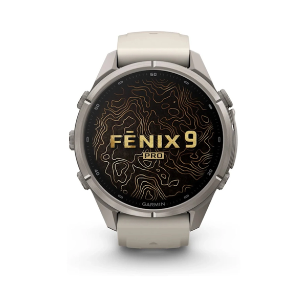 Смарт-годинник Garmin Fenix 9 Pro 43mm Titanium with Fog Gray/Sandstone Silicone Band 010-04335-86 010-04335-86 фото
