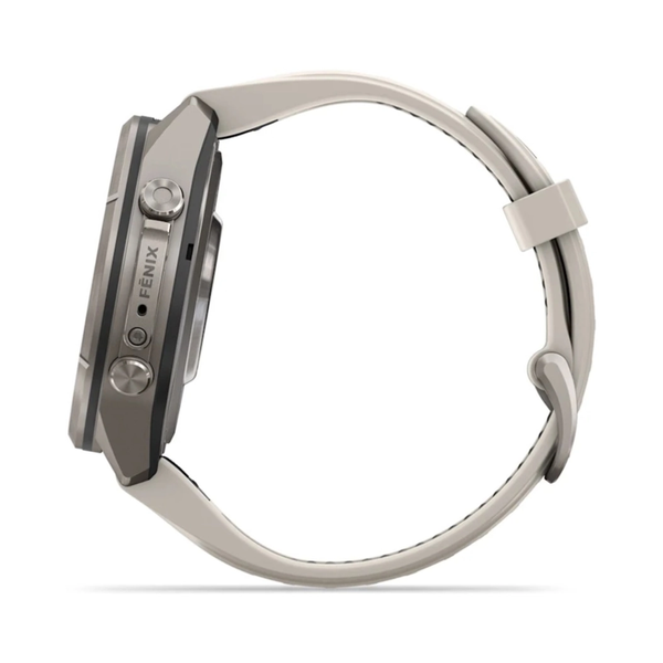 Смарт-годинник Garmin Fenix 9 Pro 43mm Titanium with Fog Gray/Sandstone Silicone Band 010-04335-86 010-04335-86 фото