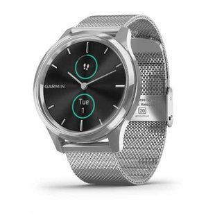 Смарт-часы Garmin Vivomove Luxe Premium Silver-Black Milanese 010-02241-23 010-02241-23 фото