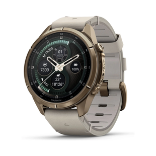 Смарт-годинник Garmin Fenix 9 Pro 43mm LTE Autumn Gold Titanium with Bone Leather Band 010-04335-41 010-04335-41 фото