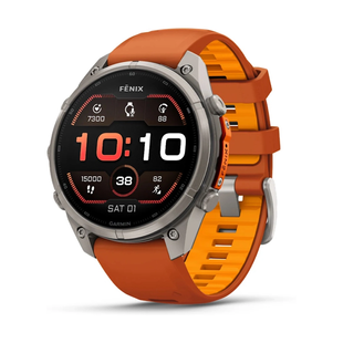 Смарт-годинник Garmin Fenix 9 Pro 47mm Titanium with Autumn Orange/Orange Silicone Band 010-04336-06 010-04336-06 фото